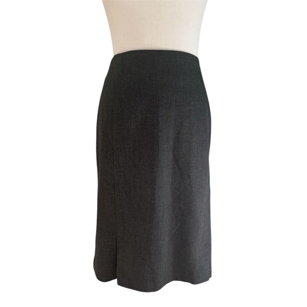 NWT Womens Envision Studio Gray Phanton Tweed Gray Midi Skirt - Sz 8